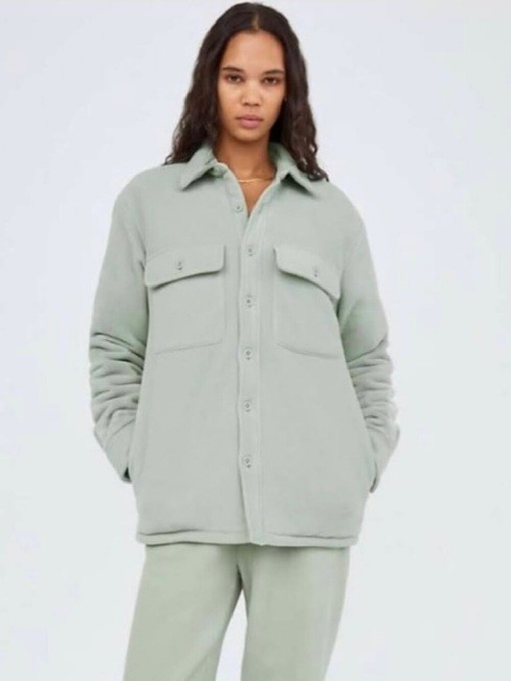 aritzia x Tna polar fleece jacket Sage